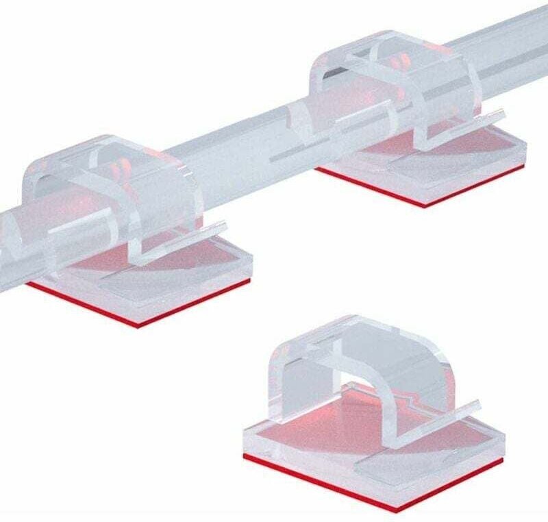 KZQ Kabelclips mit hochviskosem Klebstoff, Schreibtisch-Organizer, Kabelmanagement, Ladekabelmanagement, Wandhalterung (...