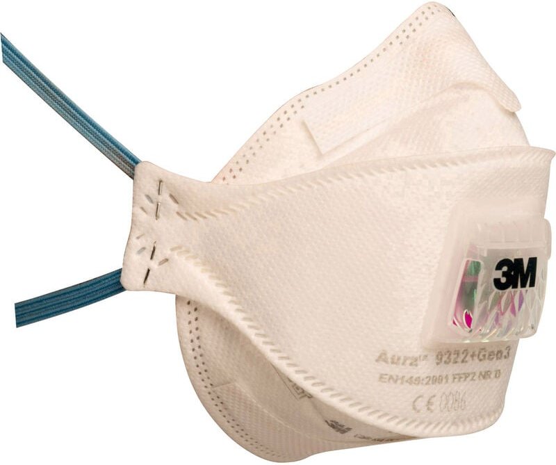 3M Aura 9322+GEN3 Feinstaubmaske mit Ventil FFP2 10 St.