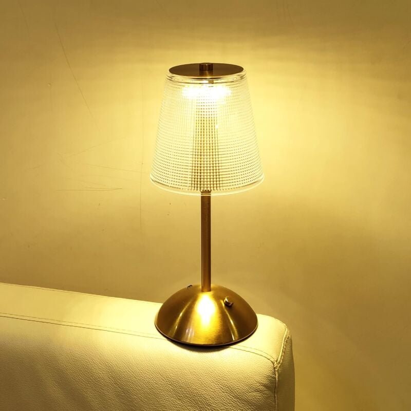 Thumbnail - Jusch - Kabellose Tischlampe, wiederaufladbare batteriebetriebene Lampe, 3 Farbmodi und dimmbare LED-Touch-Lampe