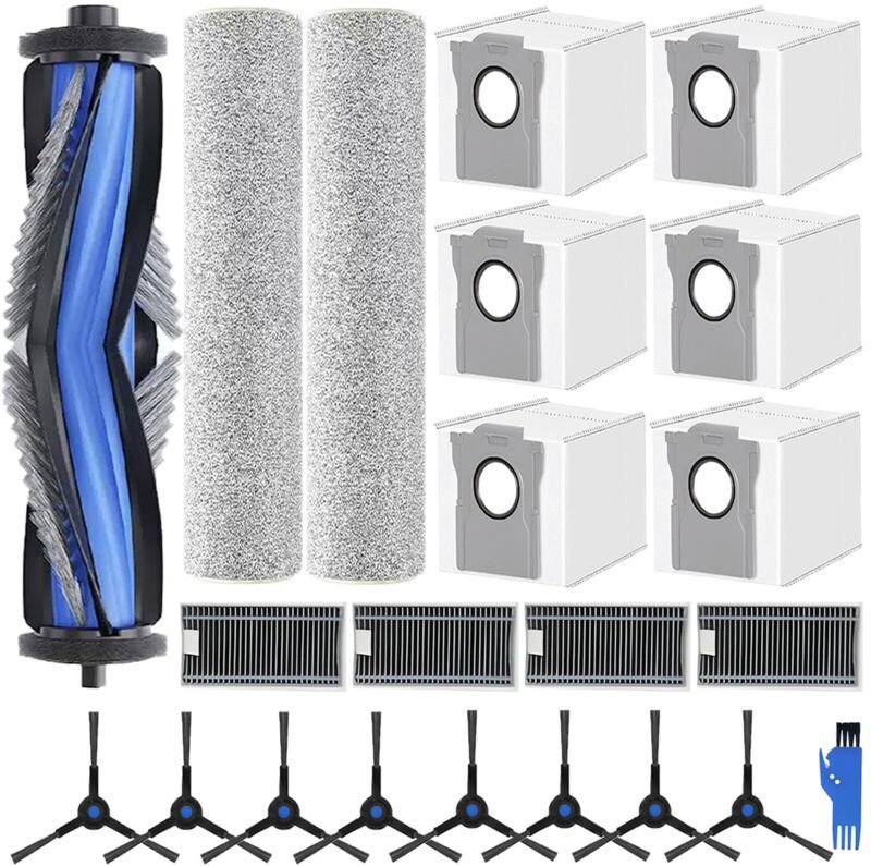 22-teiliges Zubehörset für Ecovacs Deebot X8 Pro Omni/X8 Omni Saugroboter, 1 Hauptbürste, 2 Wischmops, 4 Filter, 6 Staub...