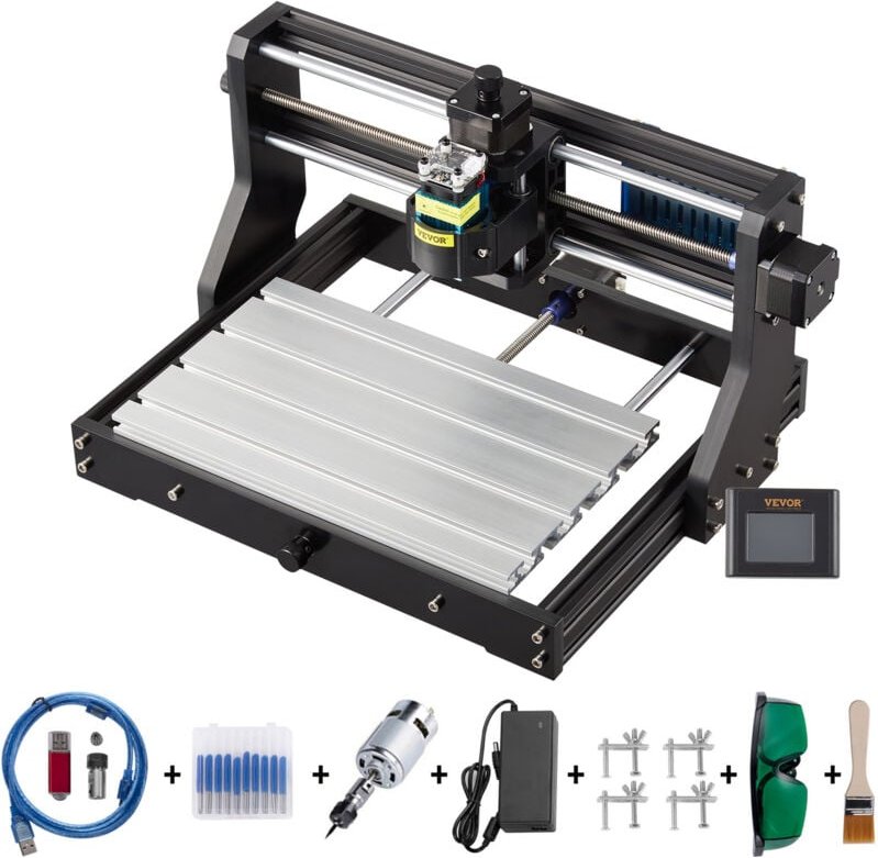 Mophorn CNC 3018 Pro 500mw 300×180×45mm Mini-Lasergravierer GRBL Steuerung mit Offline Controller, 3 Achsen zum Schnitze...