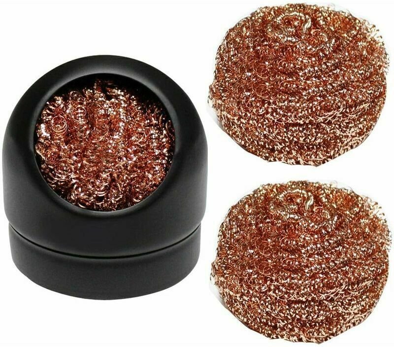 Jalleria - 3 Stück Lötkolbenreiniger, Lötspitzen-Reinigungsdraht, schnell haltbarer Kupferdraht-Lötspitzen-Reinigungsdra...