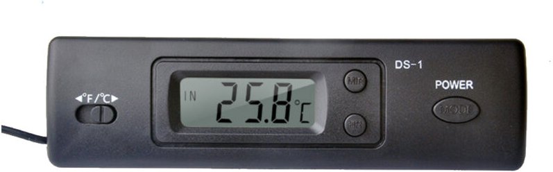 Eosnow Mini-Thermometer elektronisches digitales Auto Indoor Outdoor Multifunktionszeittemperaturanzeige mit Sonde