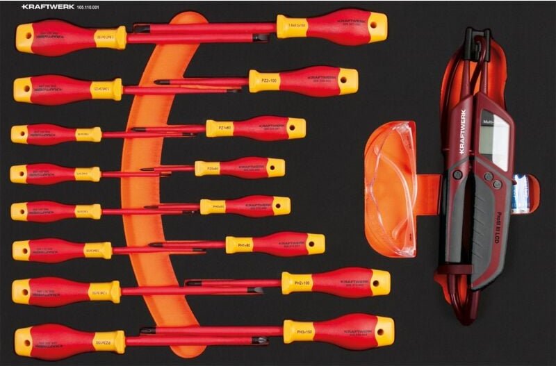 Vde Einlage mit Schraubendreher Schlitz/Ph/Pz 16-tlg.