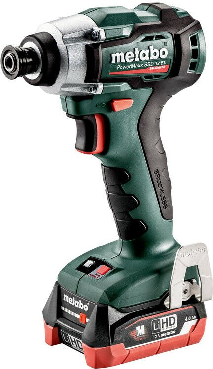 Metabo Akku-Schlagschrauber PowerMaxx SSD 12 BL (601115800), metaBOX 118, 12V 2x4Ah LiH