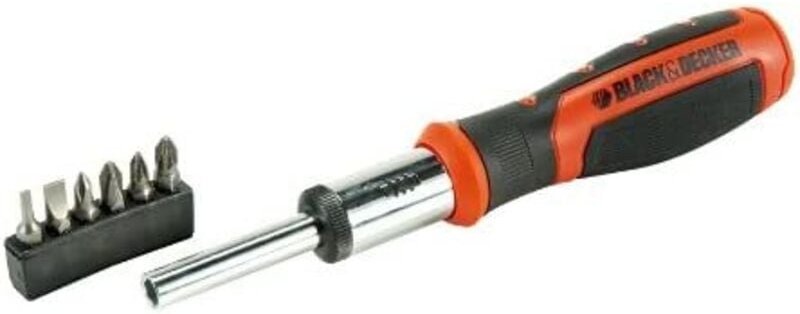 Black&decker - S.of. Multi-Bit-Set mit Ratsche +6 Bits bdht0-62129 black+decker
