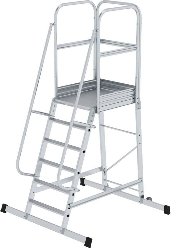 Günzburger Steigtechnik - Plattformleiter mit Rollen 6 Stufen - 303106