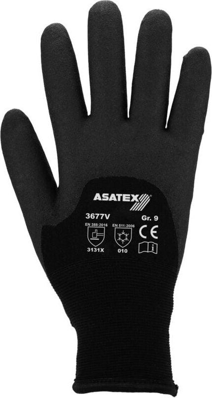 Thumbnail - Winter Strickhandschuh 3677V, Gr. 9 schwarz - Asatex
