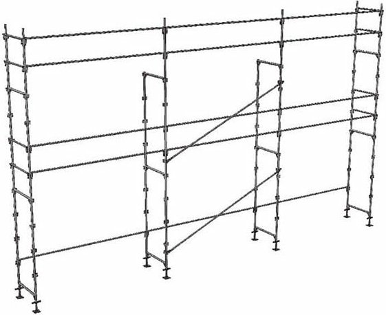 Gerüst 60m² - Struktur allein - Strebe Version - DUO60-S