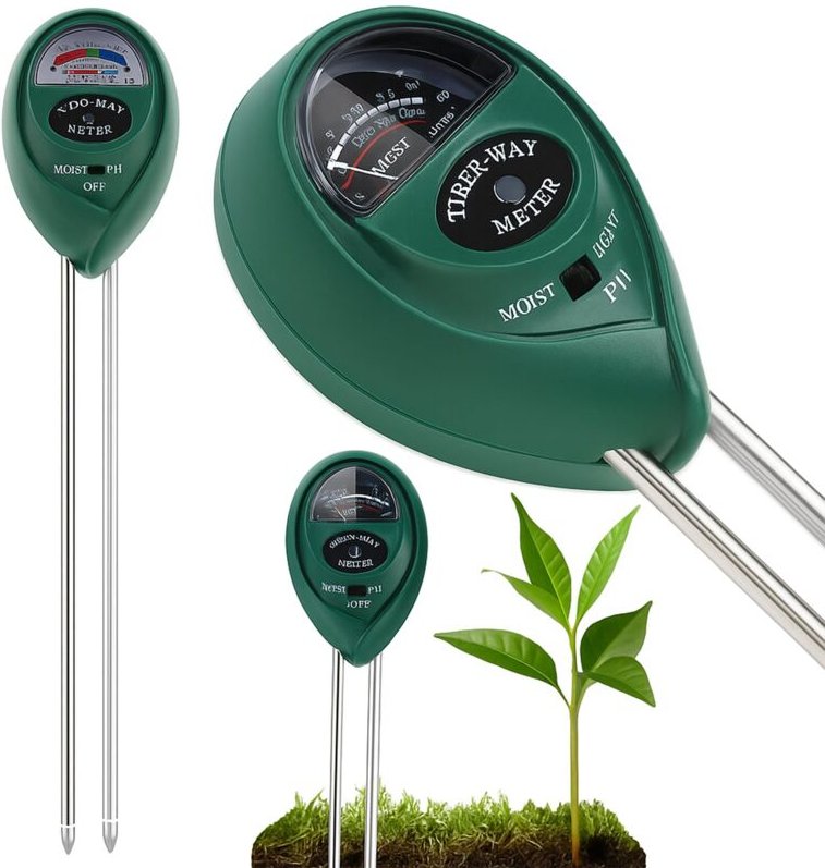 Bodenmessgerät, Boden-Säuremessgerät, pH-Feuchtigkeitsmessgerät, 3-in-1-Messung