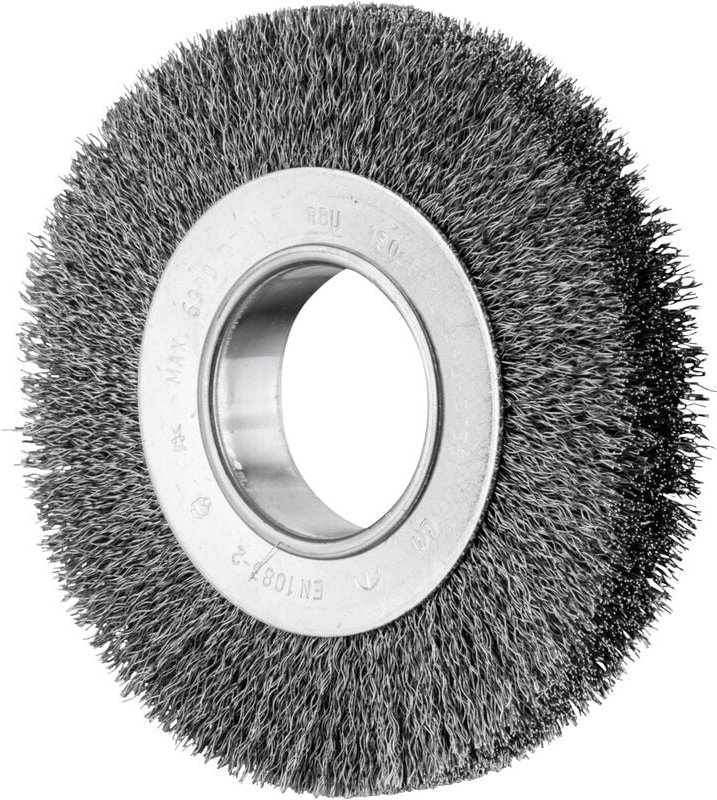 Pos Rundbürste breit ungezopft rbu ø 150 x 25 mm variable Bohrung Stahl-Draht-Ø 0,30 für Schle - Pferd