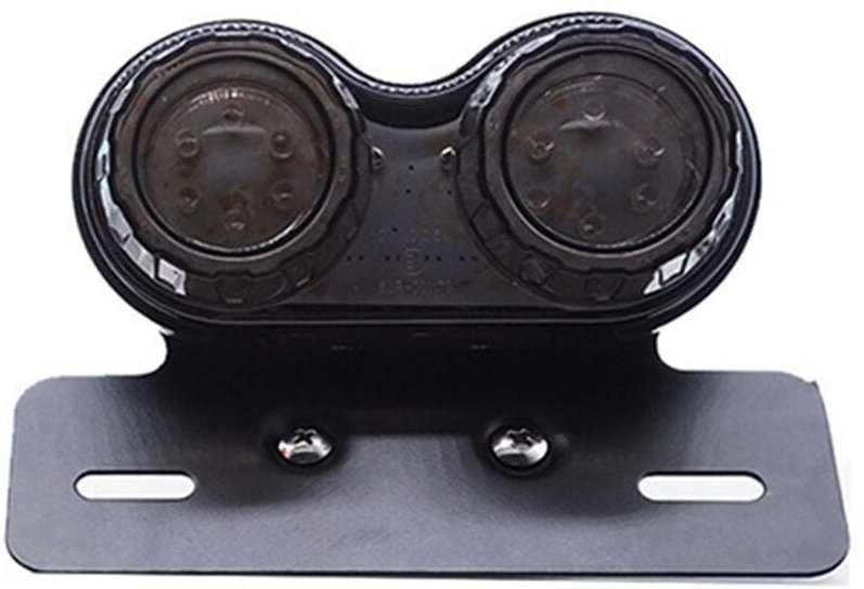 Woosien - Universal Motorrad Smoked Shell Rücklicht Multi-funktion Retro Modifizierte Led Mit Drehen Brems Ligh