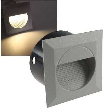 Thumbnail - LED Wandeinbauleuchte "WEL Q14" IP65, 14 LEDs, Aluminium, warmweiß