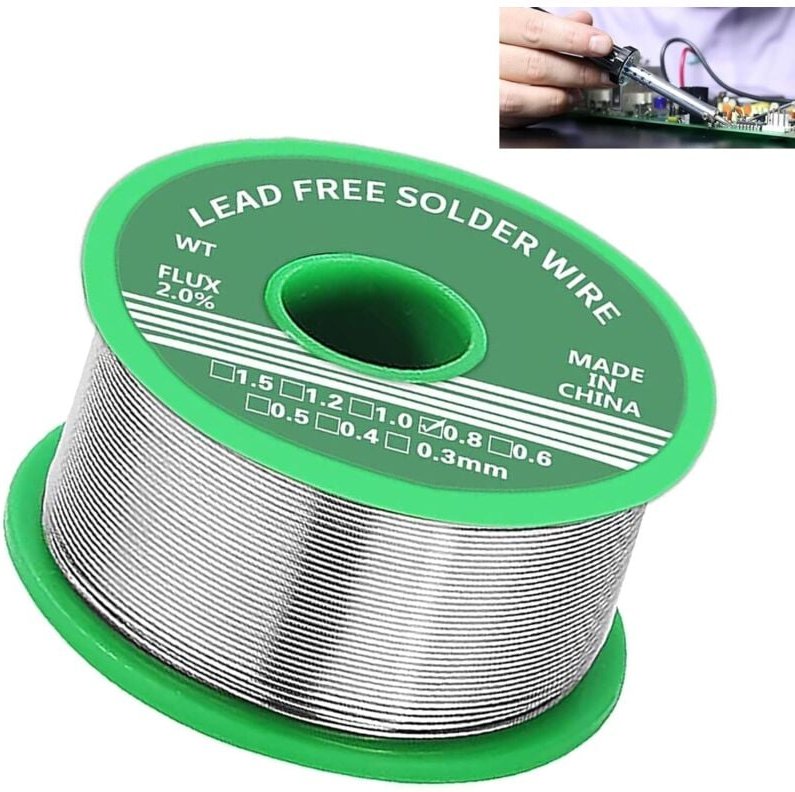 Bluedeer - Lötzinn 0.8mm, bleifreier Löt draht mit Kolophonium kern zum Elektrolöten und Heimwerken,Doppelseitiges Bandm...