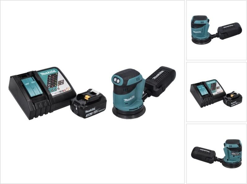Thumbnail - Dbo 180 RF1 Akku Exzenterschleifer 18 v 125 mm + 1x Akku 3,0 Ah + Ladegerät - Makita
