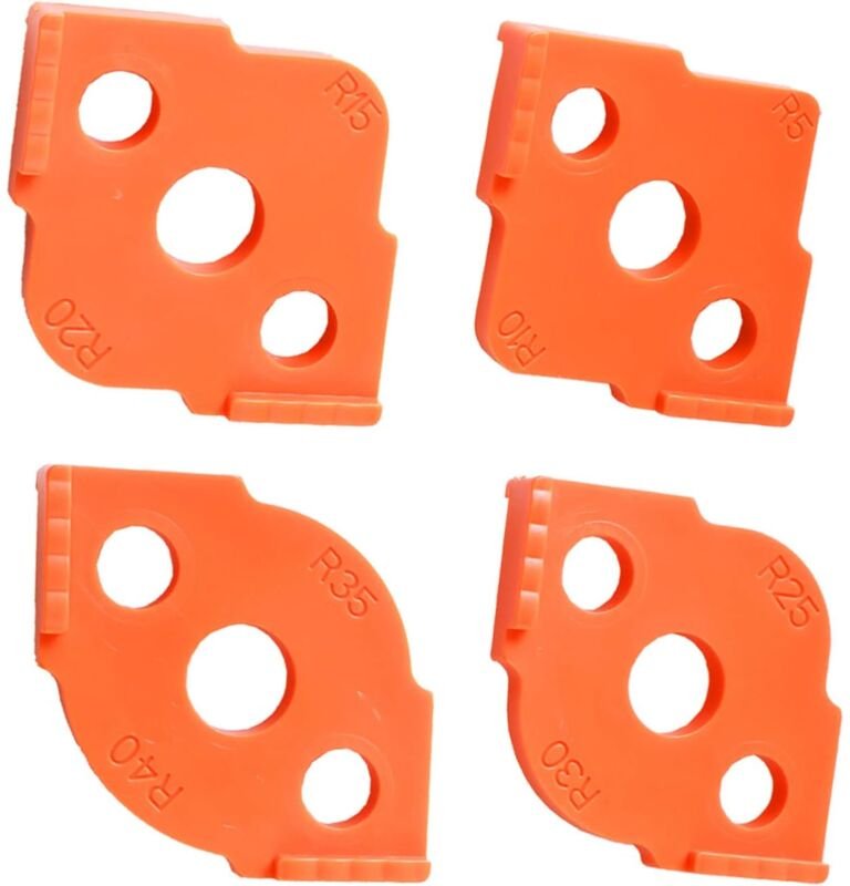 Memkey - 4 Stück Eckfräsvorrichtung für Holzbearbeitung, abs + CNC-Ecken mit hoher Härte R5 R10 R15 R20 R25 R30 R35 R40