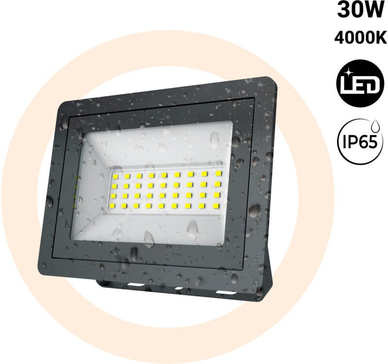 LED Außenstrahler - Slim - 30W - 3200lm - IP65