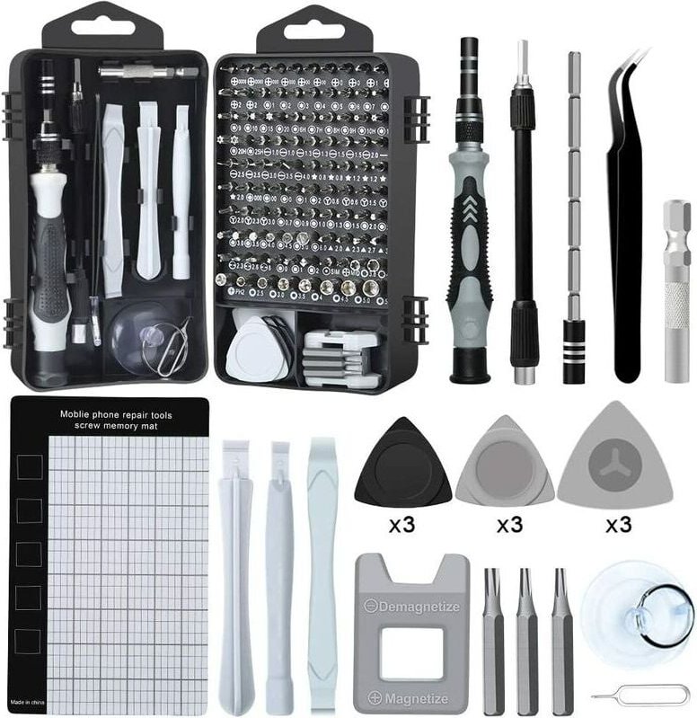 Thumbnail - 138-teiliges Präzisions-Magnetschraubendreher-Set, professionelles Reparatur-Werkzeugset mit Tragetasche, kompatibel mit...