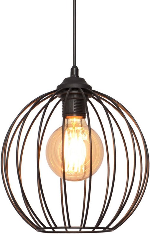 Mercure Drahtrahmen Pendelleuchte Schwarz 24cm - Helam