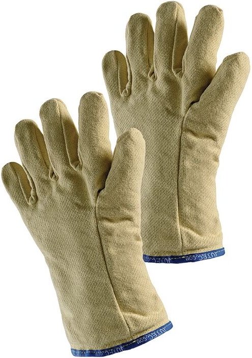 Hitzeschutzhandschuhe 5-Finger m.Isolation Universalgröße gelb Aramidgewebe