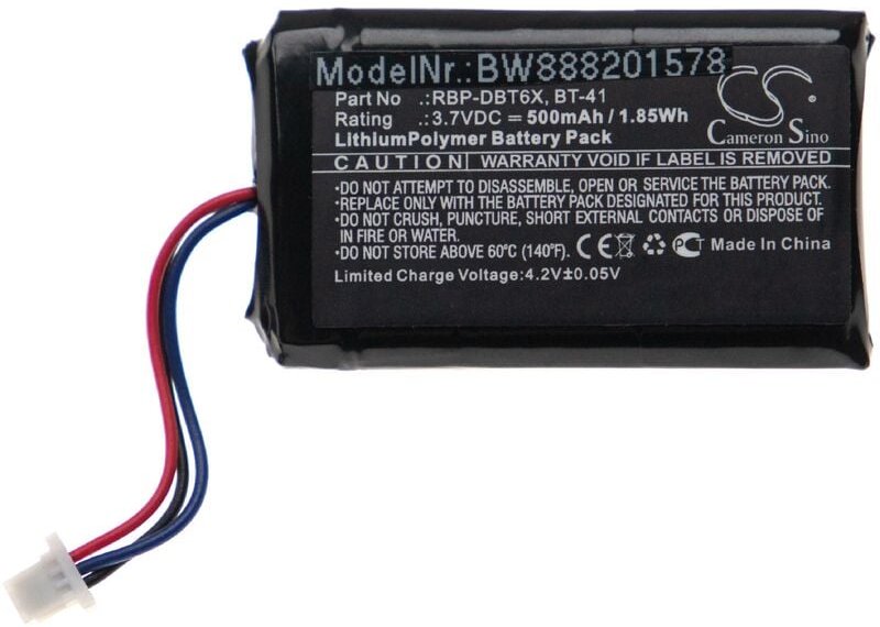 Vhbw - 1x Akku kompatibel mit Datalogic rida DBT6400 Barcodescanner pos (500 mAh, 3,7 v, Li-Polymer)