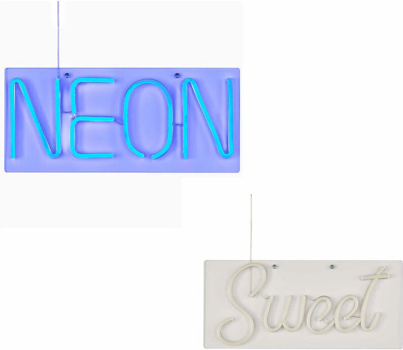 Neonschild led Wand Neon Sign Schriftzug Gaming Zimmer Beleuchtung, usb Kabel Neonlicht in pink blau, led, BxH 45 x 20 c...
