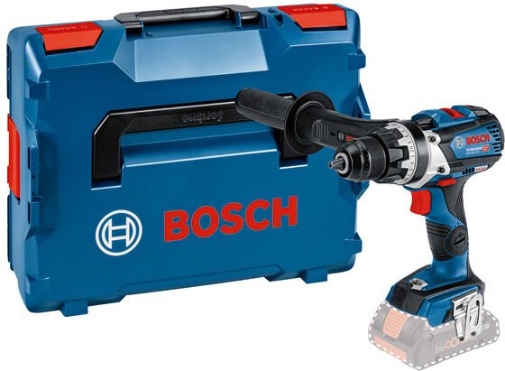 Akku-Bohrschrauber Bosch Professional gsr 18V-110 c Solo mit Zusatzhandgriff und l-boxx