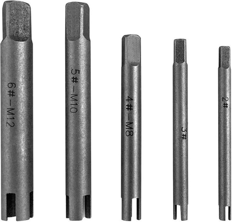 Fitags - 5-teiliges Gewindebohrer-Ausdreher-Set, Gewindeausdreher, Schraubenausdreher aus Stahl, Gewindebohrer-Ausdreher...