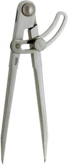 Vogel - Germany Spitzzirkel 250 mm Stahl poliert Nietscharnier Vierkantschenkel