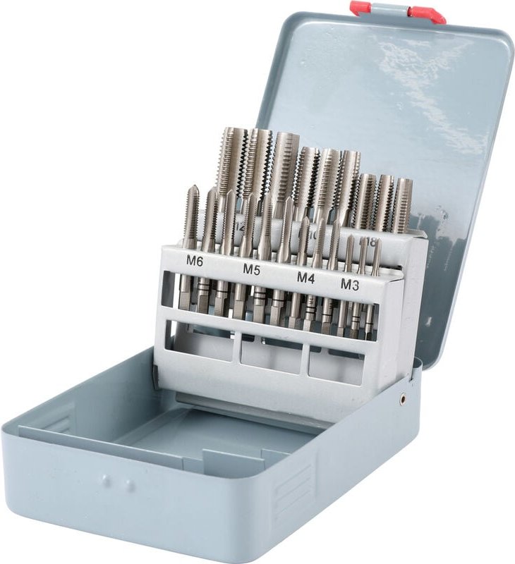 Toolcraft - TO-6800787 Gewindeschneidsatz 21teilig M3, M4, M5, M6, M8, M10, M12 din 352 hss 1 St.