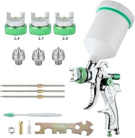 Thumbnail - Professionelle Hochdruck-Farbspritzpistole, Luftspritzpistolen-Set, Schwerkraft-Förderung, pneumatische HVLP-Farbspritzp...