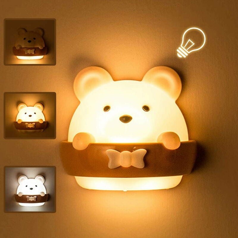 Mumu - led Nachtlicht Kinder, Nachtlicht Kind, Nachttischlampe Baby, Tragbare USB-Ladenachtlampe Gelbes Licht zum Lesen,...