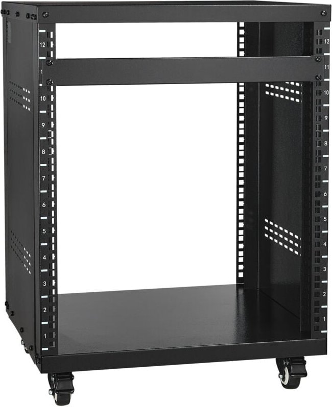VEVOR 12U Audiovisueller Rack-Ständer, trägt bis zu 500 lbs, ausgestattet mit sicheren Feststellrädern und vielseitigen ...