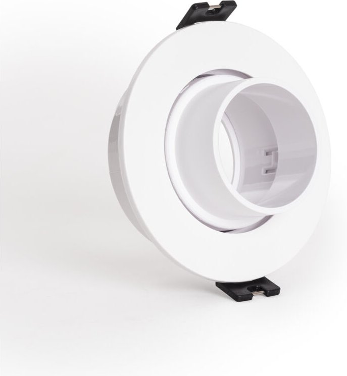 Efectoled - Downlight-Ring Rund Schwenkbar mit niedrigem ugr für LED-Glühbirne GU10 / GU5.3 Schnitt Ø75 mm Suefix Weiß