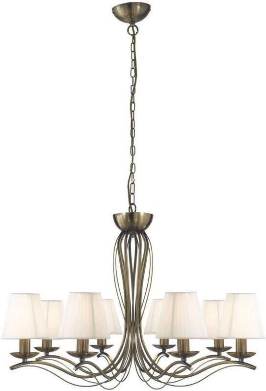 Searchlight Andretti - 8 Leichte mehrarmige Kronleuchter in antikem Messing, E14