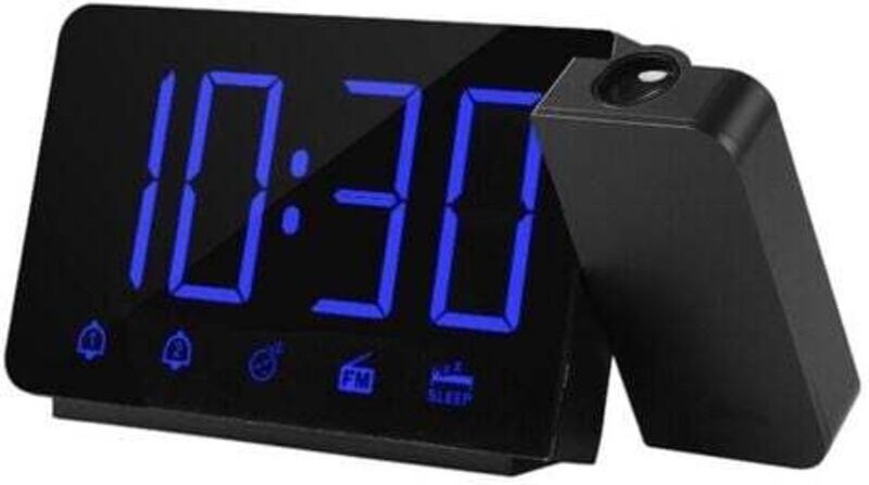 (Blu-ray) 180-Grad-Projektor, Radio-Projektionswecker, elektronische Uhr mit LED-Anzeige, digitaler Projektionswecker, U...