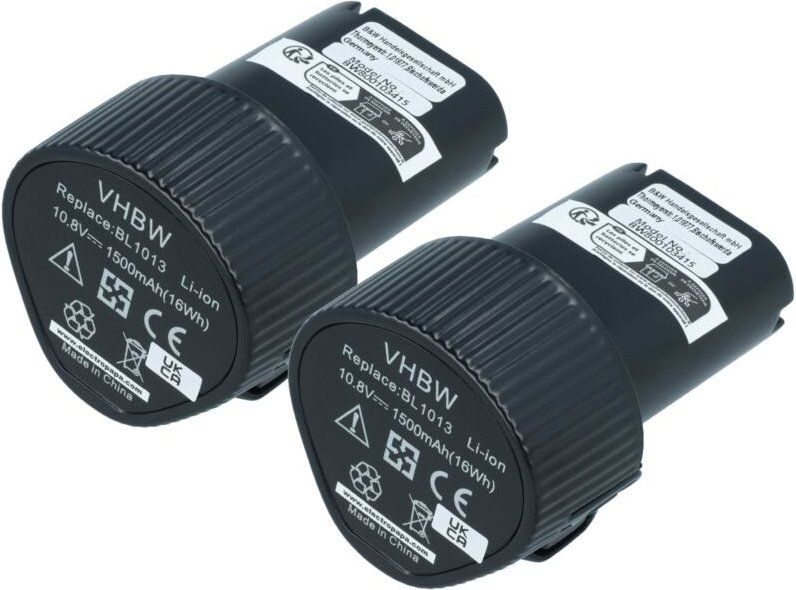 Vhbw - 2x Akku kompatibel mit Makita Baustellenradio DMR106B, DMR108, DMR107, DMR106, DMR105 Werkzeug (1500 mAh, Li-Ion,...
