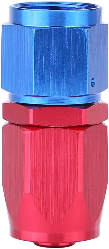 Thumbnail - Ej.Life AN8 Kraftstoffleitungs-Schlauchende, Drehgelenk, Ölkühler-Adapter, blau und rot, 0° eloxiert