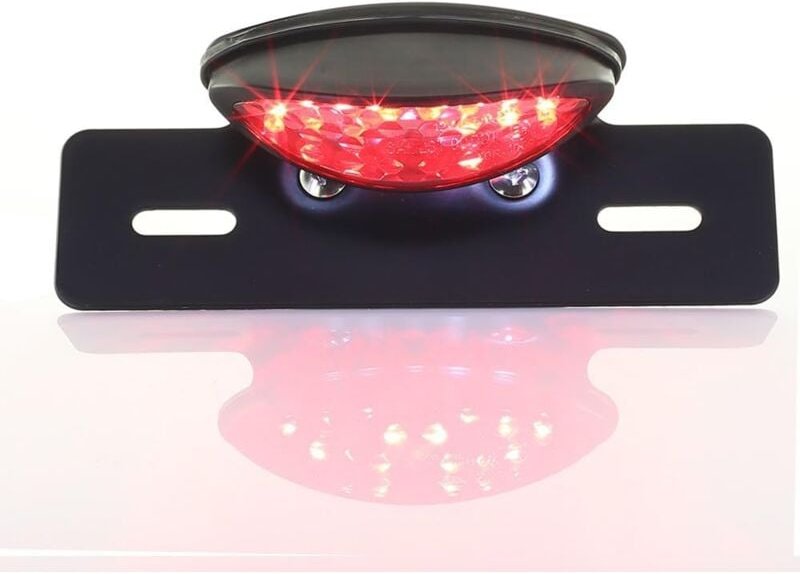 Motorrad led rot Rücklichter Bremslicht Kennzeichenleuchte Universal Modifiziert Retro - Lntyq