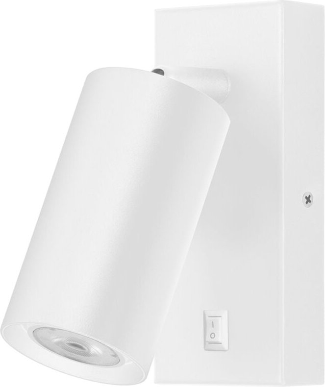 Era - Aplique de Pared para Dormitorio GU10. Luz de Lectura de Diseño Minimalista de Color Blanco. Con Interruptor on- -...