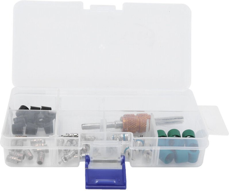 Vtizikl Outil de démontage de noyau de Valve de climatiseur, jeu de joints de réparation A/C pour R410/R22/R134a 46 pièc...