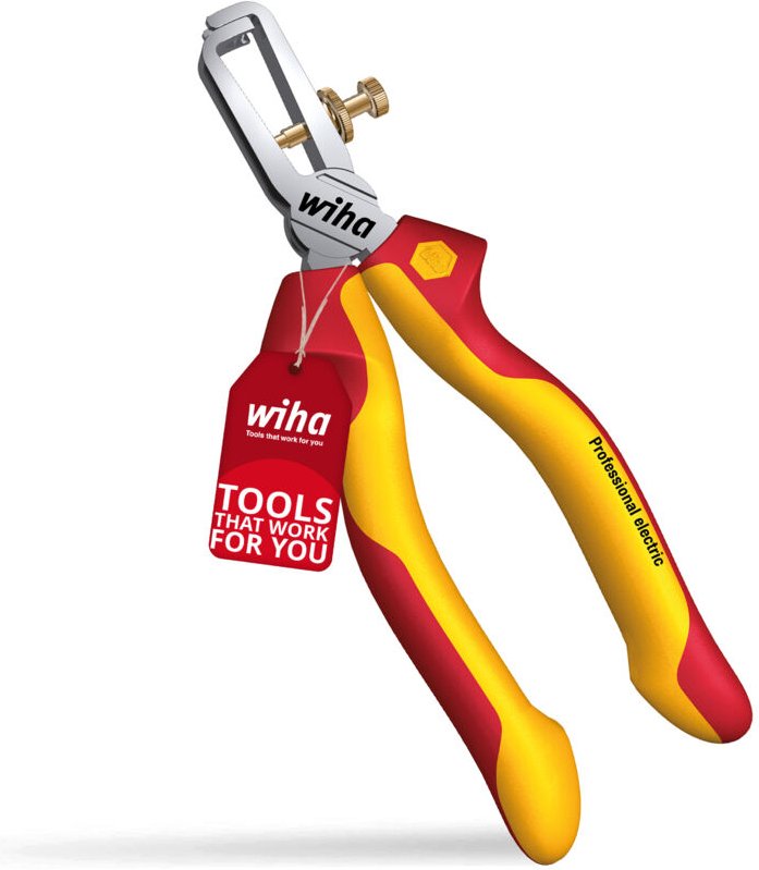 Wiha - Abisolierzange Professional electric 160 mm i Zange für Elektriker i Litzen bis ø 5 mm/ 10 mm² i mit Öffnungsfede...