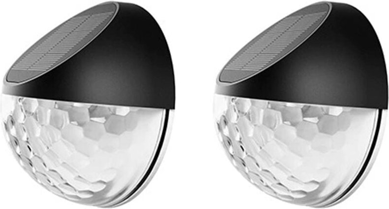Thumbnail - 2er Pack led Solarleuchten Außen Wandlampe IP65 Wasserdicht Dekorative Wandbeleuchtung Warmweißes Licht, Zaunlampe Wand ...