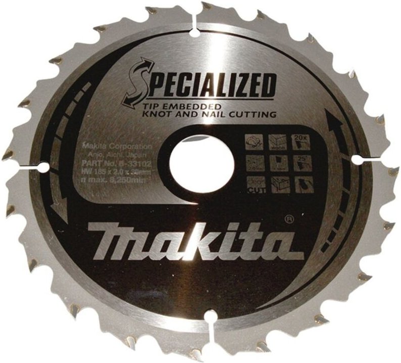 Sägeblatt specialized 185x30x20Z - Makita