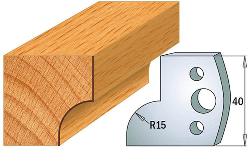 690.057 MESSERPAAR SP 40x4mm PROFIL R15mm