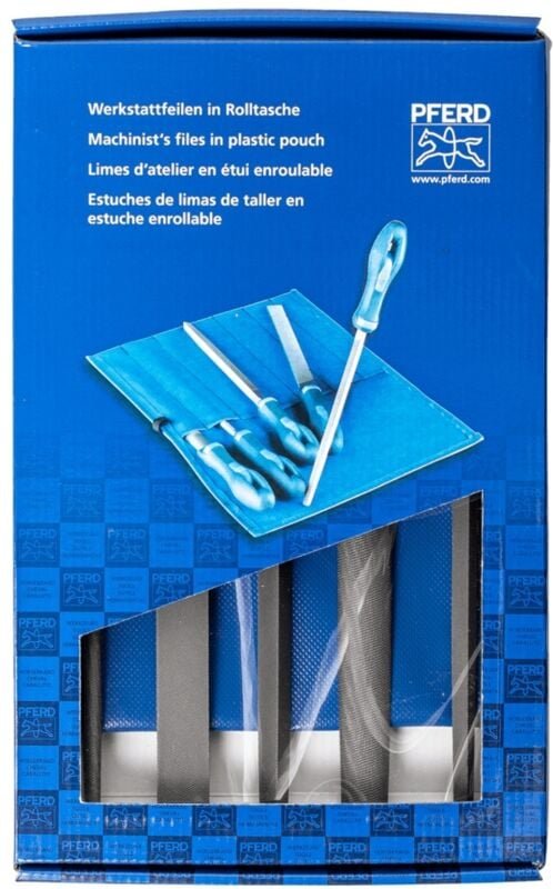 11801541 Werkstattfeilen-Set Hieb 1 in PVC-Rolltasche inkl. Umkarton Länge 250 mm 1 St. - Pferd