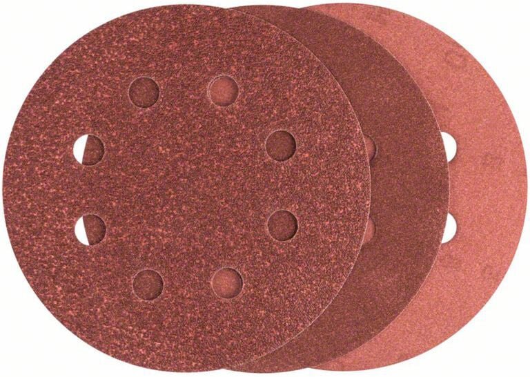 Accessories 2607019496 Exzenterschleifpapier-Set mit Klett, gelocht Körnung (num) 80, 120, 24 - Bosch