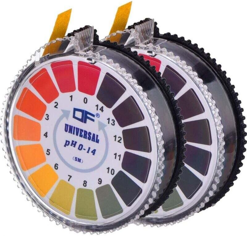Universelle pH-Testpapierrollen, pH-Bereich 0-14, 2 Rollen, 5 m/Rolle