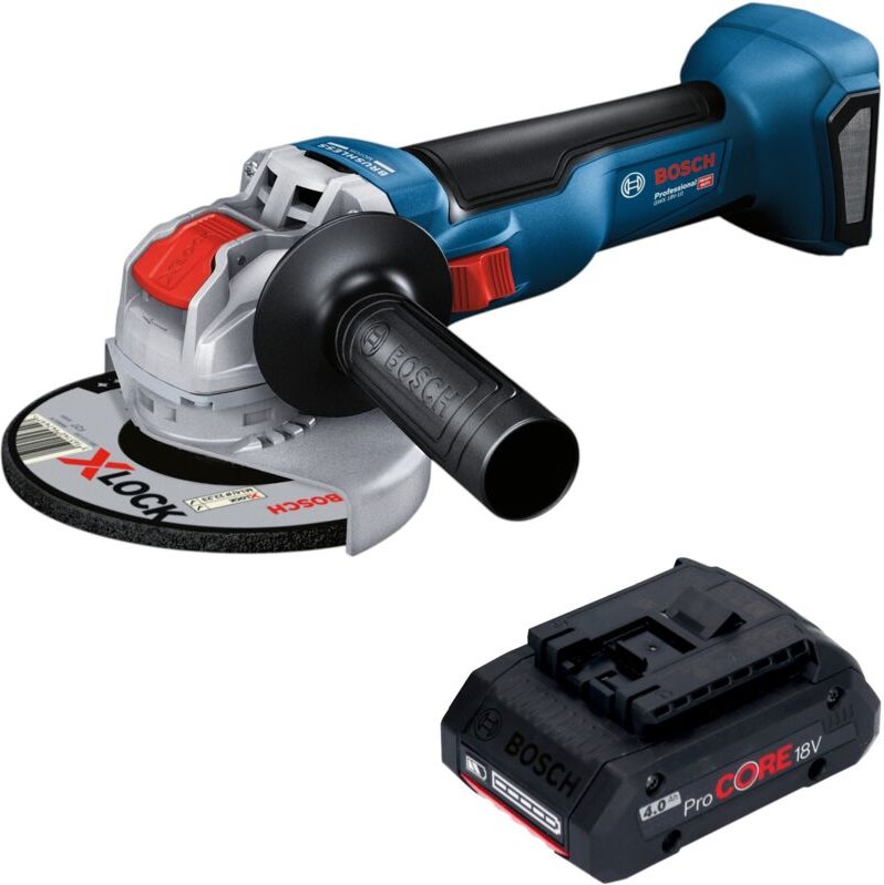 Bosch GWX 18V-10 Akku Winkelschleifer 18 V 125 mm Brushless + 1x ProCORE Akku 4,0 Ah - ohne Ladegerät