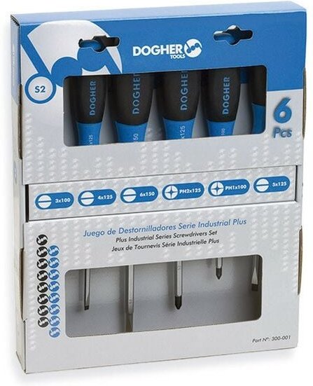 Schraubendreher-Set aus Karton, 6-teilig, Industrial Plus Dogher 300-001